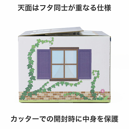 三角屋根の猫の家(青)-6