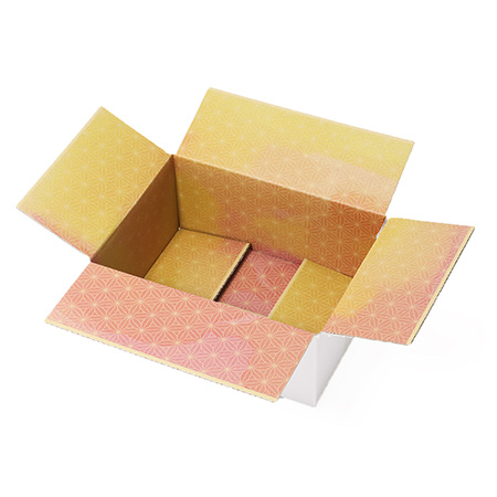 【宅配60サイズ/表白】内側デザイン箱 花かすみ・橙-5