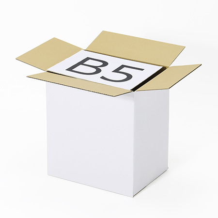 【宅配80サイズ】B5対応ダンボール箱 深さ300mm (白)-2