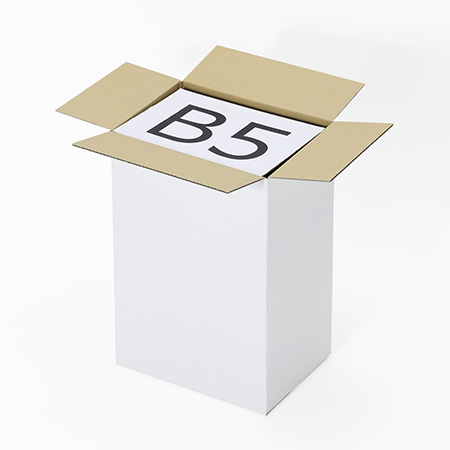 【宅配100サイズ】B5対応ダンボール箱 深さ400mm (白)-2