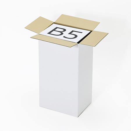 【宅配100サイズ】B5対応ダンボール箱 深さ500mm (白)-2