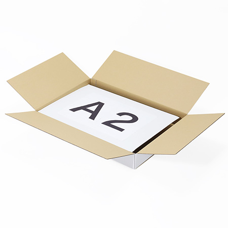 【宅配120サイズ】A2用紙対応 浅型ダンボール箱(白)-2