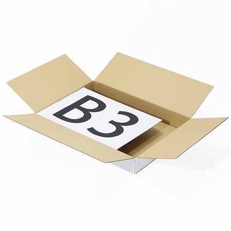 【宅配120サイズ】A2用紙対応 浅型ダンボール箱(白)-3