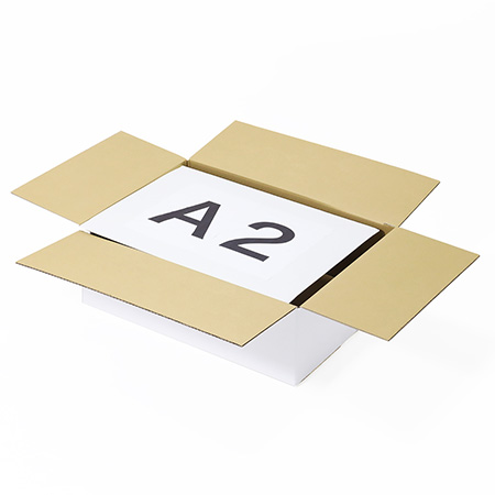【宅配140サイズ】A2用紙対応 発送用ダンボール箱(白)-2