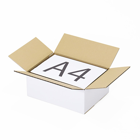 【宅配80サイズ】白ダンボール箱 A4/120mm-2