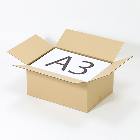 【宅配100サイズ】A3用紙対応 軽量物用ダンボール箱(茶)-2