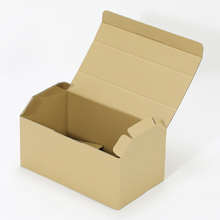 【宅配80サイズ】宝箱型ダンボール(無地・茶色)-2