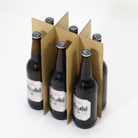 瓶ビール大瓶6本用ダンボール箱(組仕切りセット)-5