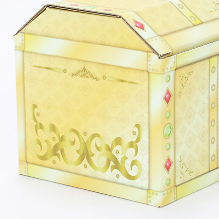 【宅配80サイズ】宝箱型ダンボール(ゴールド)-7
