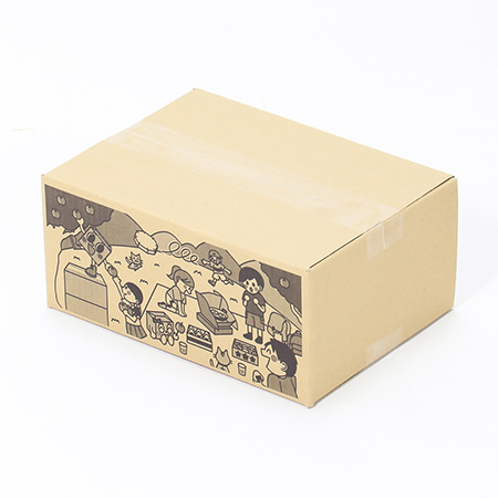 デザインダンボール箱 (ピクニック柄)【間違い探し付き】-5