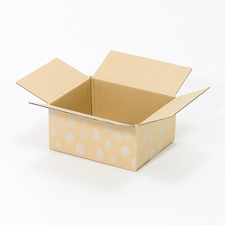 【広告入】宅配50 北欧柄デザインダンボール箱 (グレー)-3