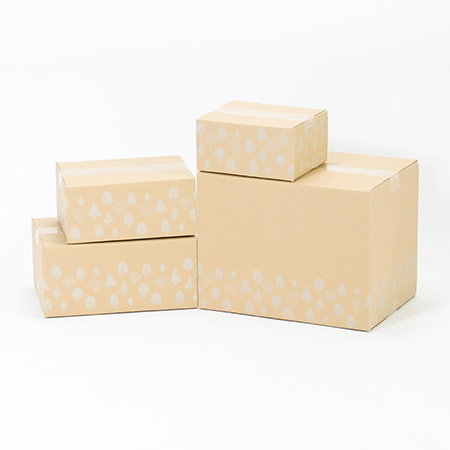 【広告入】宅配100 北欧柄デザインダンボール箱 (グレー)-7