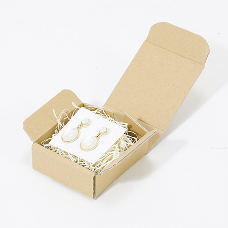 ハンドメイド小物用ダンボール箱 65×65×24(茶)-2