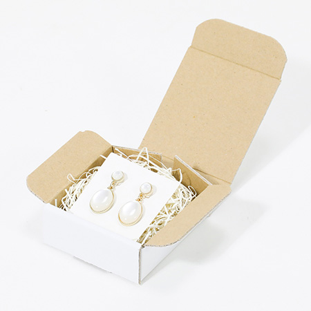 ハンドメイド小物用ダンボール箱 65×65×24(白)-2