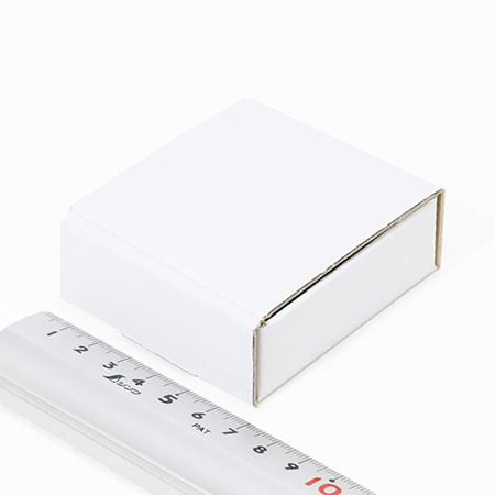 ハンドメイド小物用ダンボール箱 65×65×24(白)-6