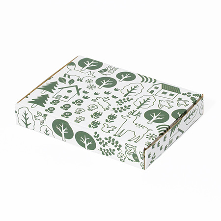 【A6/厚さ3cm】ゆうパケット対応デザインダンボール箱 北欧の森-2