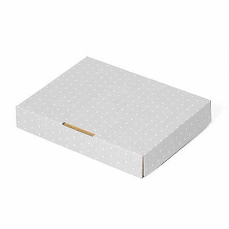【A6/厚さ3cm】ゆうパケット対応デザインダンボール箱 ドット(グレー)-3
