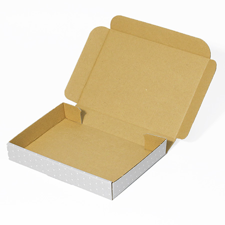 【A6/厚さ3cm】ゆうパケット対応デザインダンボール箱 ドット(グレー)-5