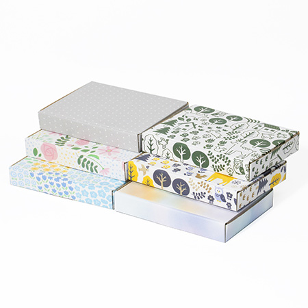 【A6/厚さ3cm】ゆうパケット対応デザインダンボール箱 ドット(グレー)-7