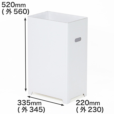 両面ホワイトのダンボール製ゴミ箱が新登場!