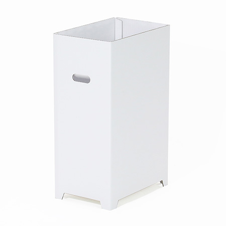 ダンボール製ゴミ箱・両面ホワイト【45L】-2
