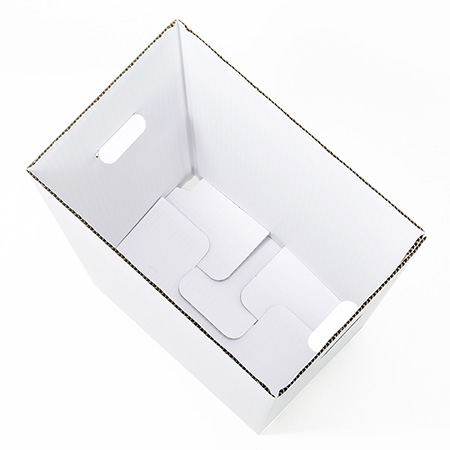 ダンボール製ゴミ箱・両面ホワイト【45L】-6