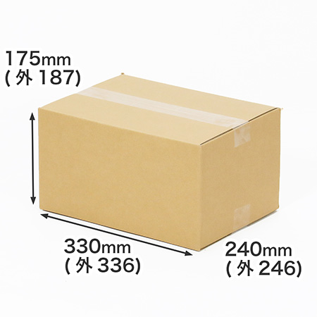 【宅配80サイズ】A4クリアファイル対応ダンボール箱 330×240×175-1