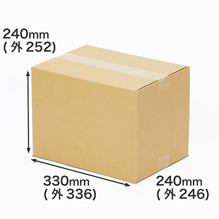 【宅配100サイズ】A4クリアファイル対応ダンボール箱 330×240×240-1