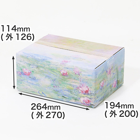 【宅配60サイズ】絵画ダンボール(モネの睡蓮-4)-1
