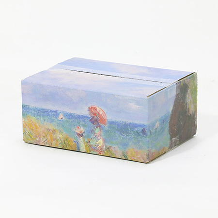 【宅配60サイズ】絵画ダンボール(モネのプールヴィルの断崖の上の散歩)-2