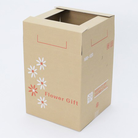 【MB-120(茶)】6~7寸鉢物用フラワーギフトボックス(鉢押え付)-5