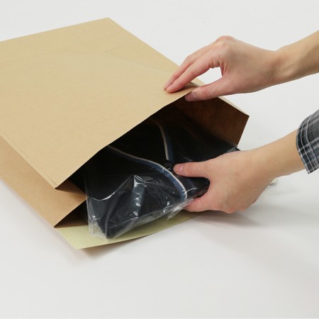 宅配袋(艶なし茶)400×320×110-5