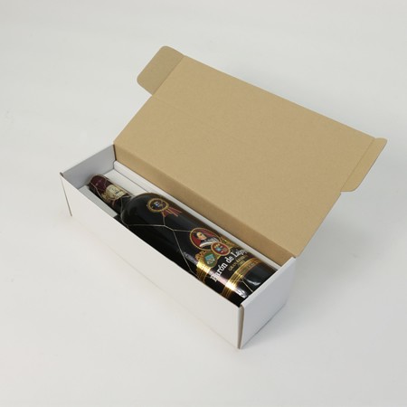 ワインボトル1本用N式ダンボール箱(ホワイト)-2