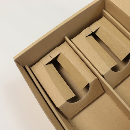 ワインボトル2本用N式ダンボール箱(クラフト)-4