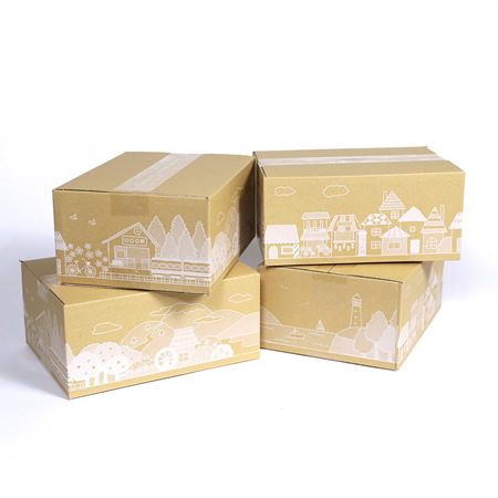 【宅配60サイズ】デザインダンボール箱(タウンビュー)まとめ買い-7