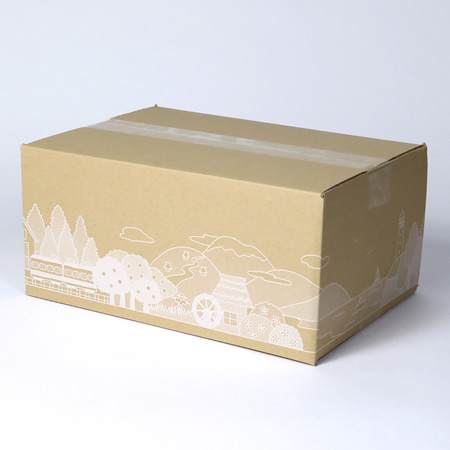 【宅配80サイズ】デザインダンボール箱(タウンビュー)まとめ買い-2
