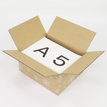 【宅配50サイズ】デザインダンボール箱(雪の結晶)まとめ買い-4