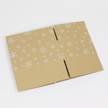 【宅配60サイズ】デザインダンボール箱(雪の結晶)まとめ買い-6