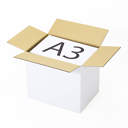 【宅配120サイズ】定番ダンボール箱(A3・白) まとめ買い-2