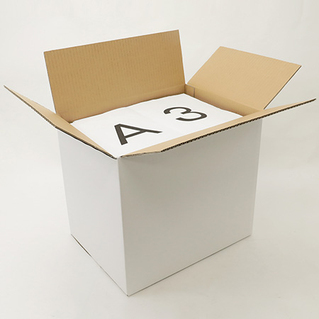 【宅配120サイズ】白ダンボール箱 A3サイズ対応 まとめ買い-2