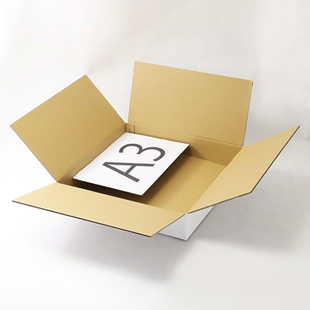 【宅配120サイズ】正方形ダンボール箱 深さ100mm (白) まとめ買い-2