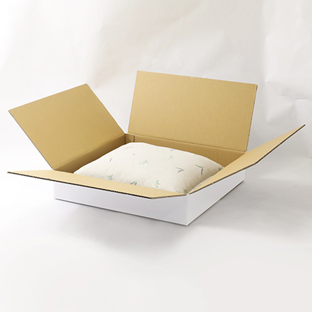 【宅配120サイズ】正方形ダンボール箱 深さ100mm (白) まとめ買い-3