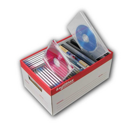 【A4雑誌対応】ダンボール製収納ボックス・ハーフサイズ(赤)-3