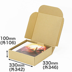 【宅配80サイズ】発送用ダンボール箱 LPレコード対応 深さ100mm