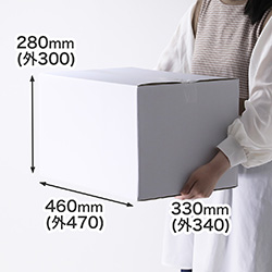 【宅配120サイズ】A3対応ダンボール箱(白) 3辺合計111cm