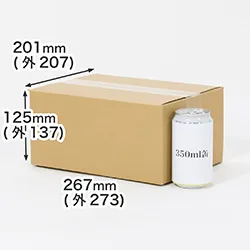 350mlの缶ジュース・缶ビールが12本入る段ボール箱|ハンドメイド作品・工業製品の梱包・発送に