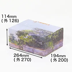 アルフレッド・シスレー｜サン＝マメスのロワン川｜印象派｜デザイン入り段ボール箱