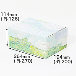 【宅配60サイズ】絵画ダンボール（ゴッホのオーヴェールの緑の麦畑）