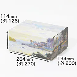 クロード・モネ｜アルジャントゥイユのセーヌ川｜印象派｜デザイン入り段ボール箱