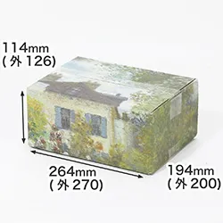 クロード・モネ｜アルジャントゥイユのモネの家の庭｜印象派｜デザイン入り段ボール箱